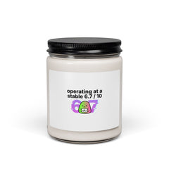 operating at a stable 6.7 / 10 Candle | absurdist meme, minimalist numeric humor