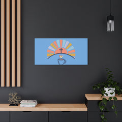 He Is Risen I'm Still Waking Up Canvas | Christian Easter decor, faith-based humor