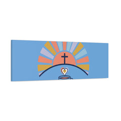 He Is Risen I'm Still Waking Up Canvas | Christian Easter decor, faith-based humor
