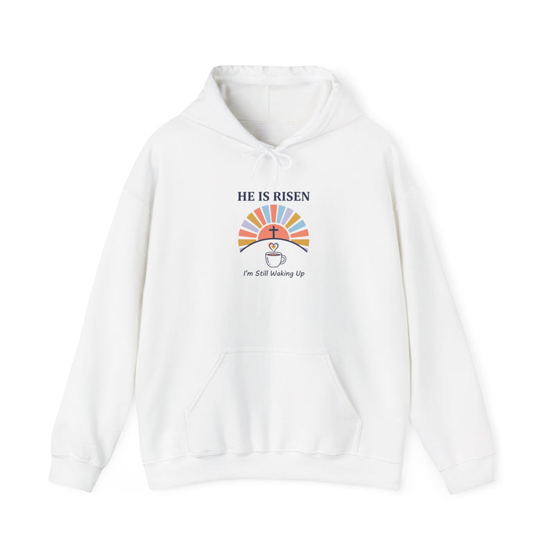 He Is Risen Sunrise Hoodie | Christian Easter shirt, faith-based humor