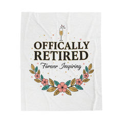 Officially Retired Floral Throw Blanket | retirement gifts for women, personalized retirement gifts