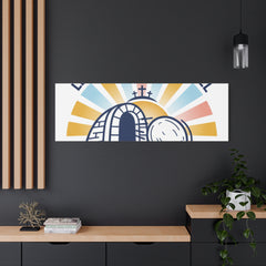 Let the Good News Roll Canvas | Christian Easter decor, He Is Risen wall art