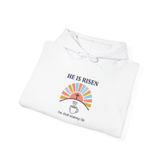 He Is Risen Sunrise Hoodie | Christian Easter shirt, faith-based humor