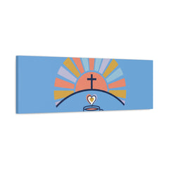 He Is Risen I'm Still Waking Up Canvas | Christian Easter decor, faith-based humor