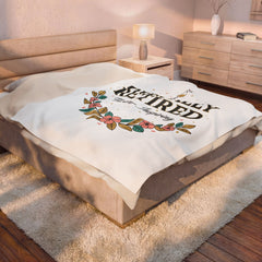Officially Retired Floral Throw Blanket | retirement gifts for women, personalized retirement gifts