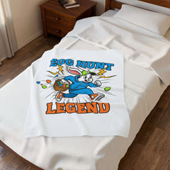Egg Hunt Legend Velveteen Plush Blanket | Boys Easter, Egg Hunter Graphic