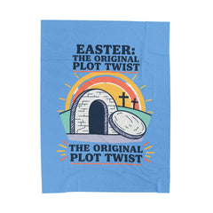 Easter: The Original Plot Twist Velveteen Blanket | Christian Easter humor