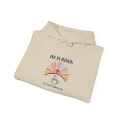He Is Risen Sunrise Hoodie | Christian Easter shirt, faith-based humor