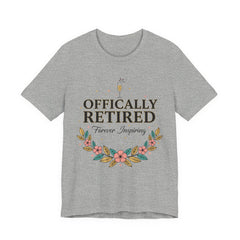 Officially Retired Floral Tee | retirement gifts for women, personalized retirement gifts