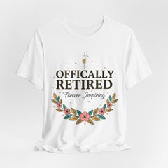 Officially Retired Floral Tee | retirement gifts for women, personalized retirement gifts