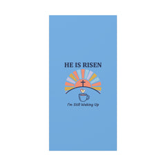 He Is Risen I'm Still Waking Up Canvas | Christian Easter decor, faith-based humor
