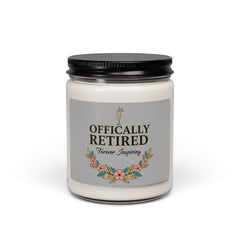 Officially Retired Soy Candle | Retirement Gifts for Women, Personalized 2026