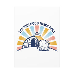 Let the Good News Roll Canvas | Christian Easter decor, He Is Risen wall art