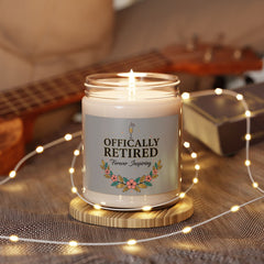 Officially Retired Soy Candle | Retirement Gifts for Women, Personalized 2026