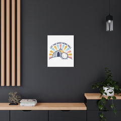 Let the Good News Roll Canvas | Christian Easter decor, He Is Risen wall art