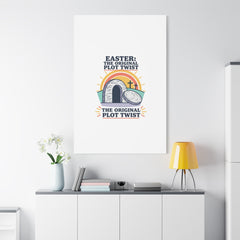 Easter: The Original Plot Twist Canvas | Christian Easter, He Is Risen