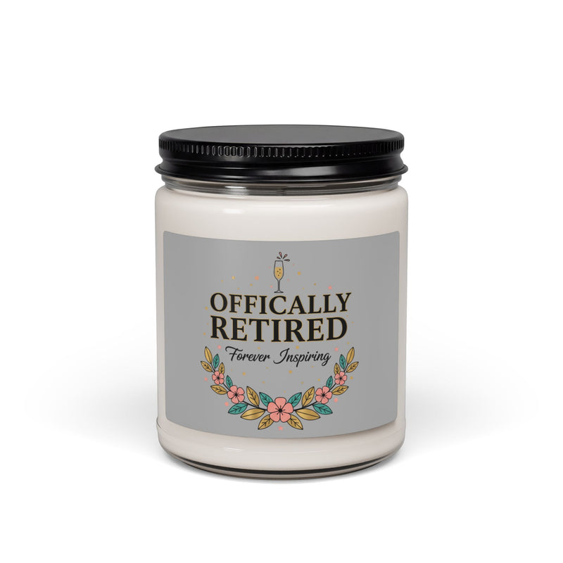 Officially Retired Soy Candle | Retirement Gifts for Women, Personalized 2026