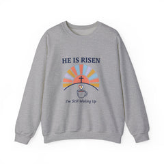 He Is Risen Crewneck Sweatshirt | Christian Easter shirt, faith-based humor