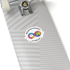 Neurodivergent & Proud Kiss-Cut Stickers | Autism Acceptance, Autistic Pride