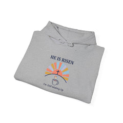He Is Risen Sunrise Hoodie | Christian Easter shirt, faith-based humor
