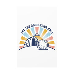 Let the Good News Roll Canvas | Christian Easter decor, He Is Risen wall art