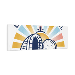 Let the Good News Roll Canvas | Christian Easter decor, He Is Risen wall art