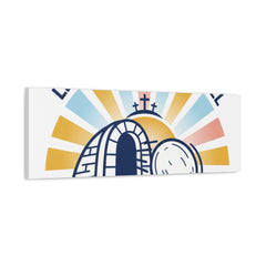 Let the Good News Roll Canvas | Christian Easter decor, He Is Risen wall art