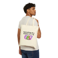 operating at a stable 6.7/10 Tote | 67 shirt, absurdist humor