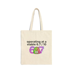 operating at a stable 6.7/10 Tote | 67 shirt, absurdist humor
