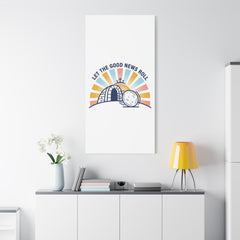 Let the Good News Roll Canvas | Christian Easter decor, He Is Risen wall art