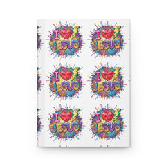 Hardcover Journal — I  Jesus Colorful Watercolor Christian Notebook