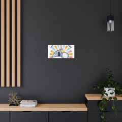Let the Good News Roll Canvas | Christian Easter decor, He Is Risen wall art