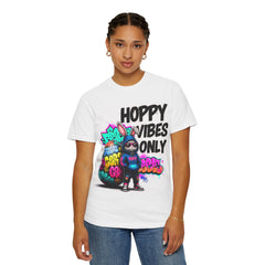 Hoppy Vibes Only T-Shirt — Graffiti Bunny Easter Graphic Tee