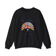 He Is Risen Crewneck Sweatshirt | Christian Easter shirt, faith-based humor