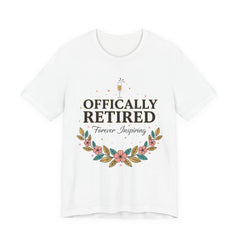 Officially Retired Floral Tee | retirement gifts for women, personalized retirement gifts