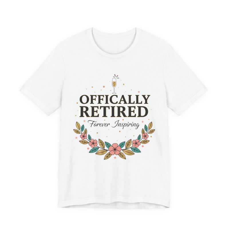 Officially Retired Floral Tee | retirement gifts for women, personalized retirement gifts