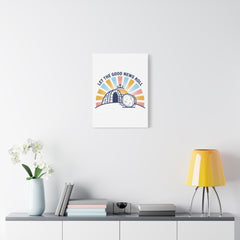 Let the Good News Roll Canvas | Christian Easter decor, He Is Risen wall art