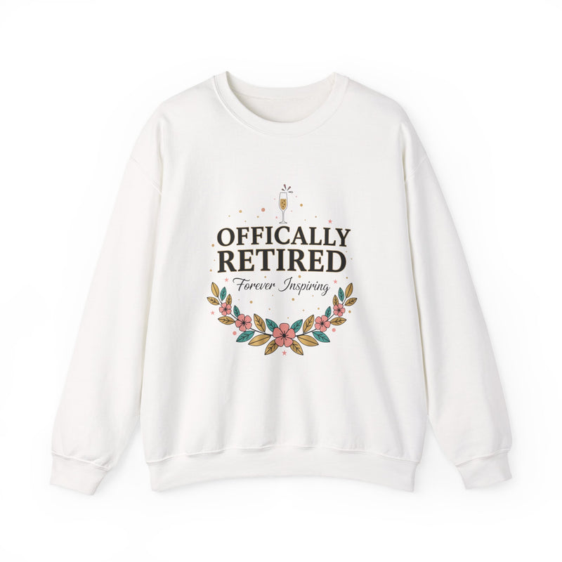 Officially Retired Floral Crewneck Sweatshirt | retirement gifts for women, personalized retirement gifts