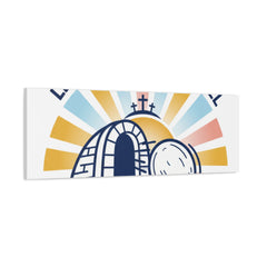 Let the Good News Roll Canvas | Christian Easter decor, He Is Risen wall art