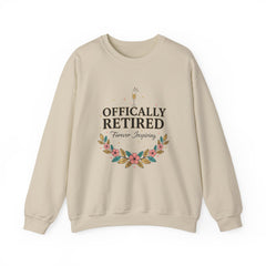 Officially Retired Floral Crewneck Sweatshirt | retirement gifts for women, personalized retirement gifts