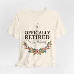 Officially Retired Floral Tee | retirement gifts for women, personalized retirement gifts