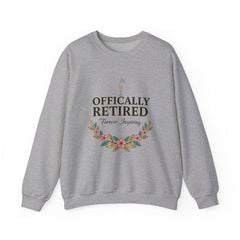 Officially Retired Floral Crewneck Sweatshirt | retirement gifts for women, personalized retirement gifts