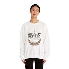 Officially Retired Floral Crewneck Sweatshirt | retirement gifts for women, personalized retirement gifts