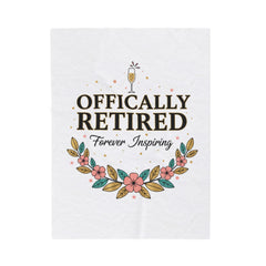Officially Retired Floral Throw Blanket | retirement gifts for women, personalized retirement gifts