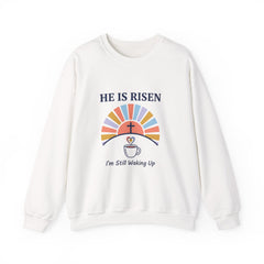 He Is Risen Crewneck Sweatshirt | Christian Easter shirt, faith-based humor